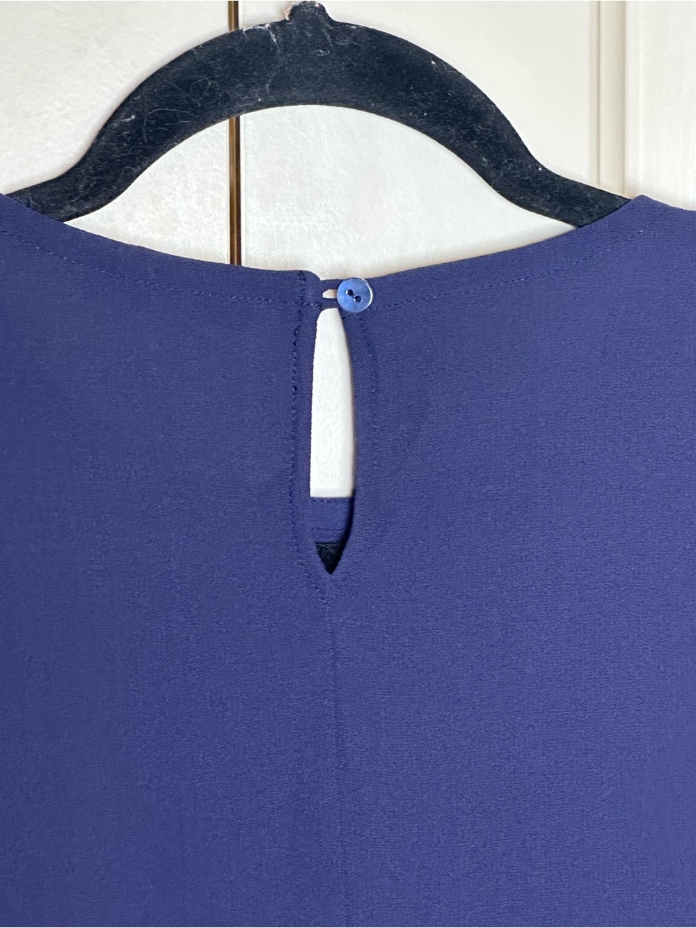 Eileen Fisher Womens Blouse Navy 100% Silk Georgette Crepe Bell Sleeve Sample S - Picture 9 of 9
